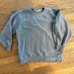 AGOLDE Women's Gray Thora Sweatshirt Size Medium Cropped Balloon Sleeves Classic
